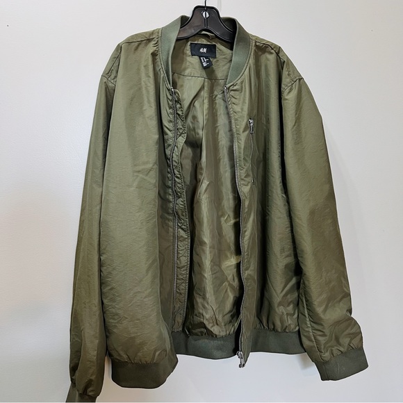 H&M Jackets & Coats H M Mens Green Bomber Jacket Poshmark